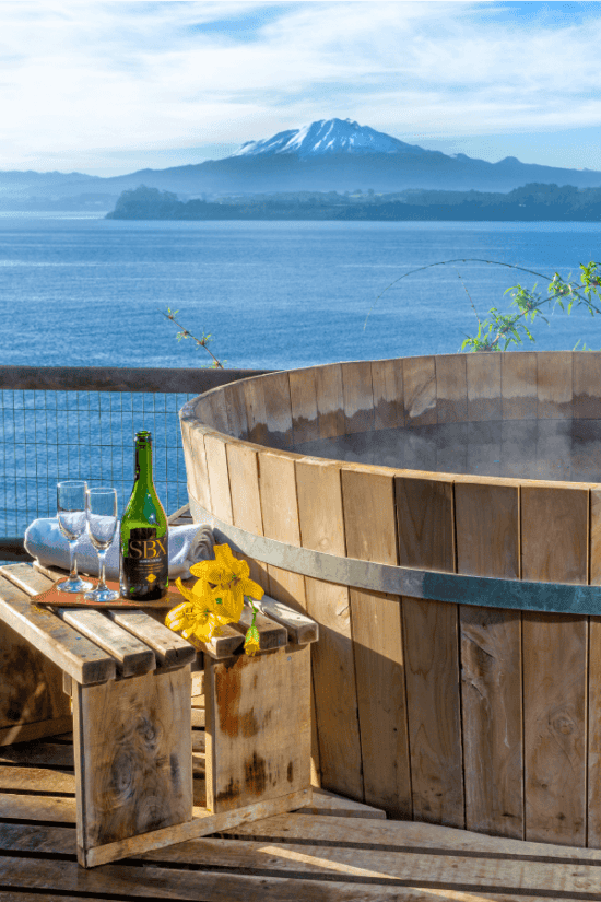 Tinaja privada con vista al lago del Hotel Cabaña del Lago
